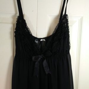 H&M Black Chiffon Night Gown